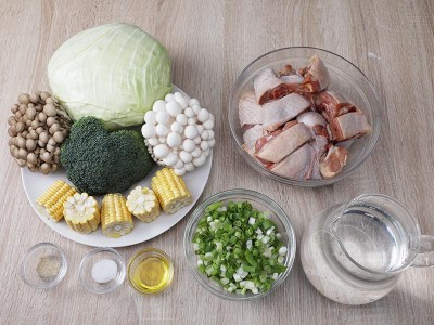 食譜-蔥雞湯鮮蔬鍋