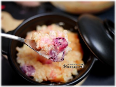 食譜-夏日療癒點心：粉紅米布丁【電鍋料理】