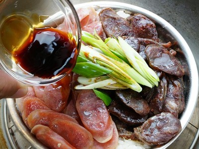 食譜-港式臘味飯+苦瓜釀肉(一鍋二菜)