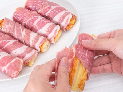 食譜-竹輪豬肉起司捲