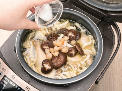 食譜-珍珠干貝鮮菇雞湯