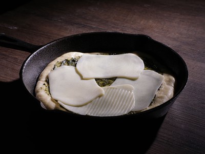 食譜-培根青醬披薩