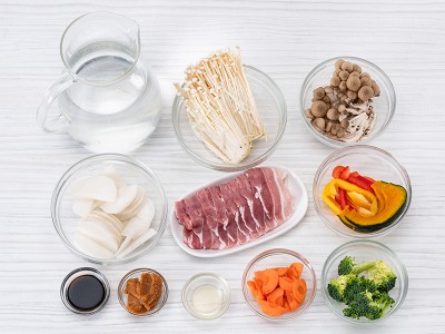 食譜-豬肉味噌湯＋日式蒸物