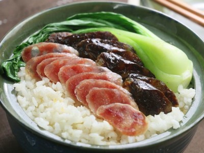 食譜-港式臘味飯+苦瓜釀肉(一鍋二菜)