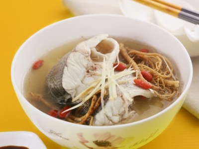食譜-蔘鬚鱸魚湯