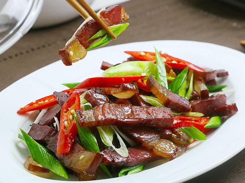 食譜-蒜苗爆炒臘肉